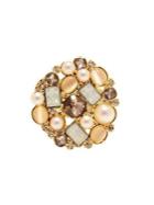 Vince Camuto Goldtone And Glass Stone Statement Ring