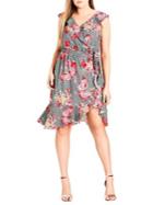 City Chic Plus Rose Picnic Dress