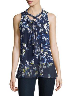 Ellen Tracy Self-tie Tank Top