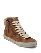 Dolce Vita Zola Leather And Faux Shearling Sneakers