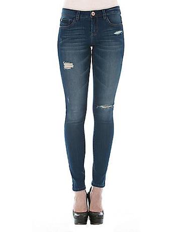 Kensie Jeans Distressed Skinny Jeans