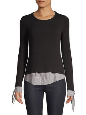 Bailey 44 Double Date Plaid Layered Sweater