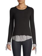 Bailey 44 Double Date Plaid Layered Sweater