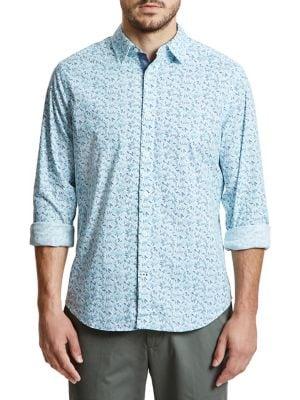 Nautica Classic-fit Tropical Leaf Button-down Shirt