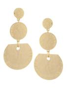 French Connection Three-disc Drop Earrings