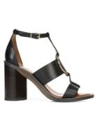 Franco Sarto Dandelion Leather Ankle-strap Heeled Sandals
