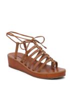Lucky Brand Hulumi Leather Wedge Sandals