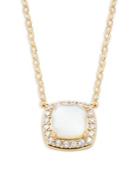 Nadri Framed Crystal And White Mother-of-pearl Necklace