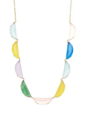 Kate Spade New York Half Moon Scallop Crystal Collar Necklace