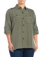 Lord & Taylor Solid Button-down Tencel Shirt