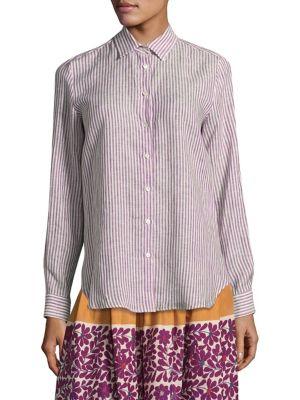 Weekend Max Mara Palmi Stripe Button-front Shirt