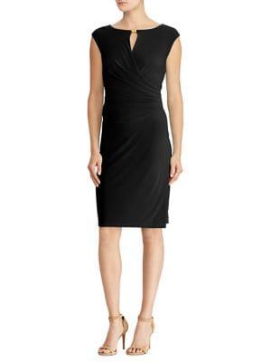 Lauren Ralph Lauren Keyhole Stretch Jersey Sheath Dress