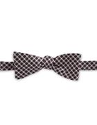 Black Brown Silk Patterned Bow Tie