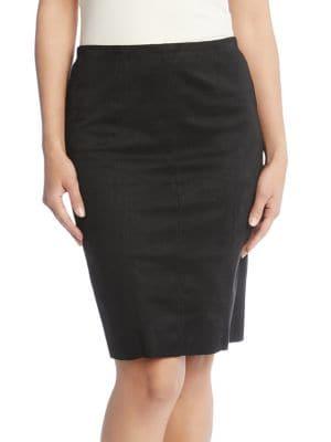 Karen Kane Faux Suede Pencil Skirt