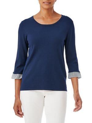 Olsen Black-tie Roundneck Top