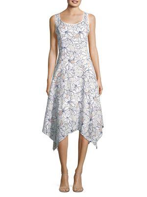 Jones New York Floral Asymmetrical Dress
