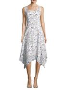 Jones New York Floral Asymmetrical Dress