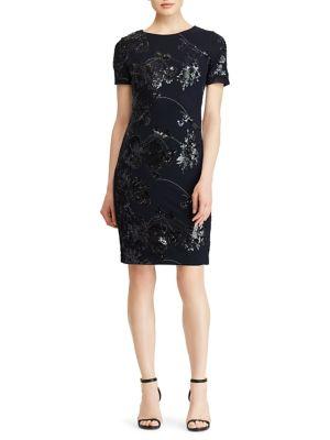Lauren Ralph Lauren Sequin Lace Cocktail Dress