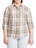Lauren Ralph Lauren Plus Plus Plaid Button-down Shirt