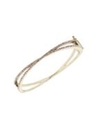 Givenchy Goldtone Pave Crossover Bracelet