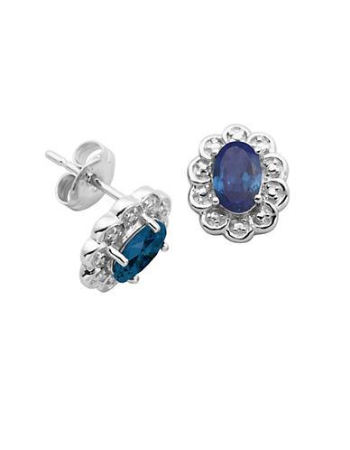 Lord & Taylor September Birthstone Sterling Silver Earrings