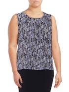 Nipon Boutique Printed Knit Sleeveless Top