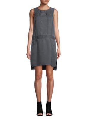 Jones New York Sleeveless Drop Waist Shirt Dress
