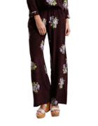 Svilu Floral Print Silk Long Pants
