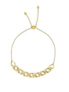 Lord & Taylor 14k Yellow Gold Double Curb Linked Bracelet