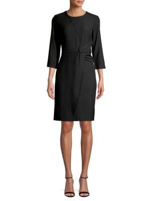 Donna Karan Ruched Waist Sheath Dress