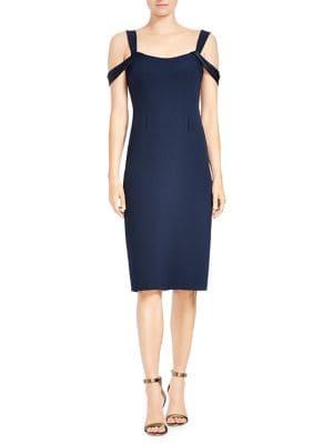 Halston Heritage Cold-shoulder Sheath Dress