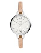 Fossil Annette Three-hand Sand Leather Watch