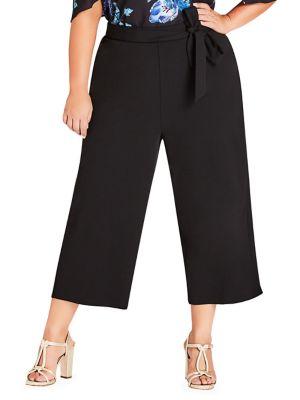 City Chic Plus Obi Tie Pants