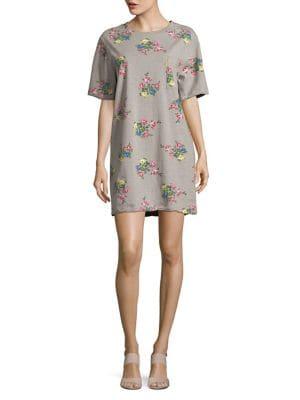 Design Lab Printed T-shirt Dress
