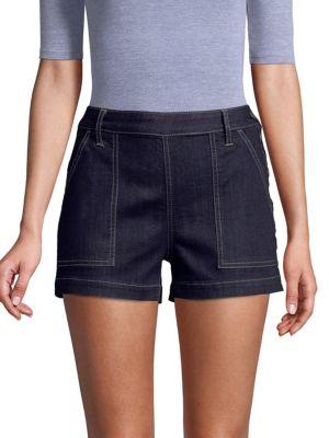 Design Lab Lord & Taylor Side Button Denim Shorts