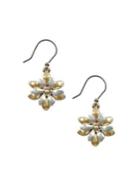 Lucky Brand Cowgirl California Two-tone Floral Drop Earrings