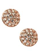 Givenchy Rose Goldplated And Crystal Button Stud Earrings