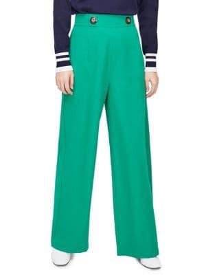 Miss Selfridge Buttoned Wide-leg Trousers