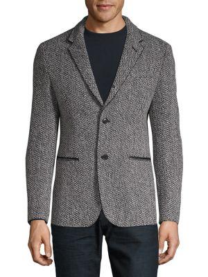 John Varvatos Star U.s.a. Textured Notch Lapel Jacket