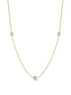 Roberto Coin 0.15 Tcw Diamond And 18k Yellow Gold Scatter Necklace