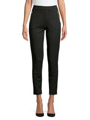 Jones New York Printed Zip-pocket Ankle Pants