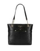Karl Lagerfeld Paris Bow-accented Leather Tote