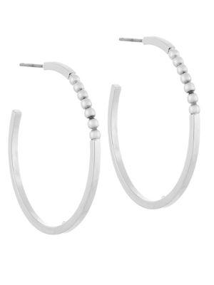 French Connection Large Ball C Hoop Earrings