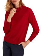 Brooks Brothers Red Fleece Merino Wool Pointelle Crewneck Sweater