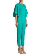 Black Halo Milla Butterfly Sleeve Pintuck Jumpsuit
