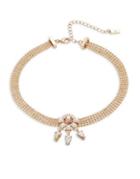 Kensie Faux Pearl And Crystal Choker Necklace