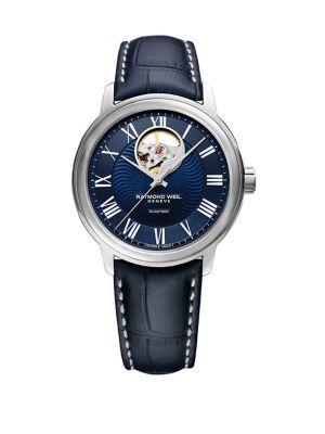 Raymond Weil Maestro Automatic Leather-strap Watch