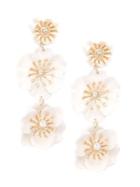 Design Lab Crystal Triple Flower Drop Earrings