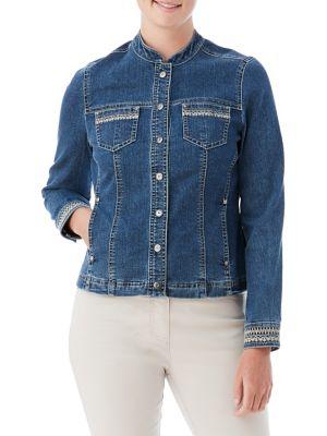 Olsen Emrboidered Denim Jacket