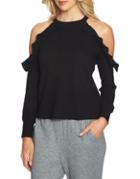 1.state Cold Shoulder Ruffle Edge Top
